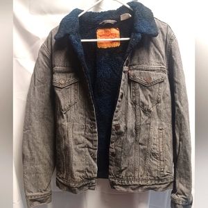Levi's Gray Sherpa lined Denim Jacket